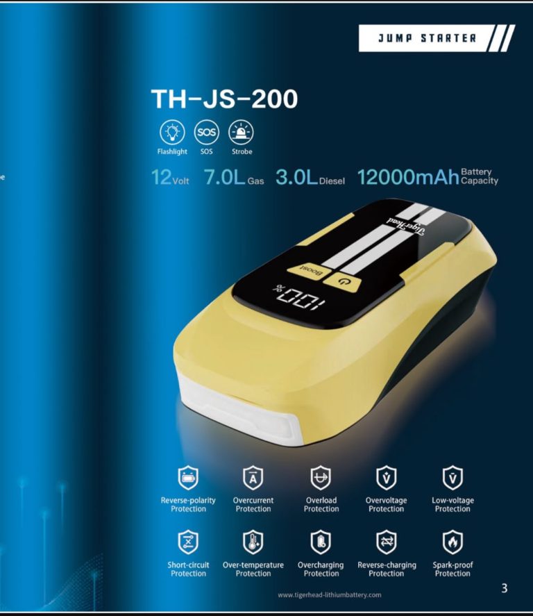 Car Jump Starter 12V 12000mAh Multi-Protection (TH-JS-200)